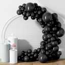 2 x DECOCKRAT 130PCS Black Balloons, Latex Balloons Different Sizes 18/12/10/5 Inch, Helium Balloons with Ribbon, Party Balloon Set for Birthday Wedding Graduation Anniversary Baby Shower Decorations.