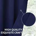 BGment Blackout Curtains for Bedroom 63 Inches Long - Navy Blue Room Darkening Thermal Insulated Sunlight Blocking Grommet Window Drapes for Kids Boys Room, Set of 2 Panels, 42 x 63 Inch