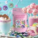 Fruidles Rainbow Unicorn Chocolate Coins With Stickers, Milk Chocolate Coins in Foil, Chocolates Kosher Certified (50 Pack) (EXP 06/08/27)