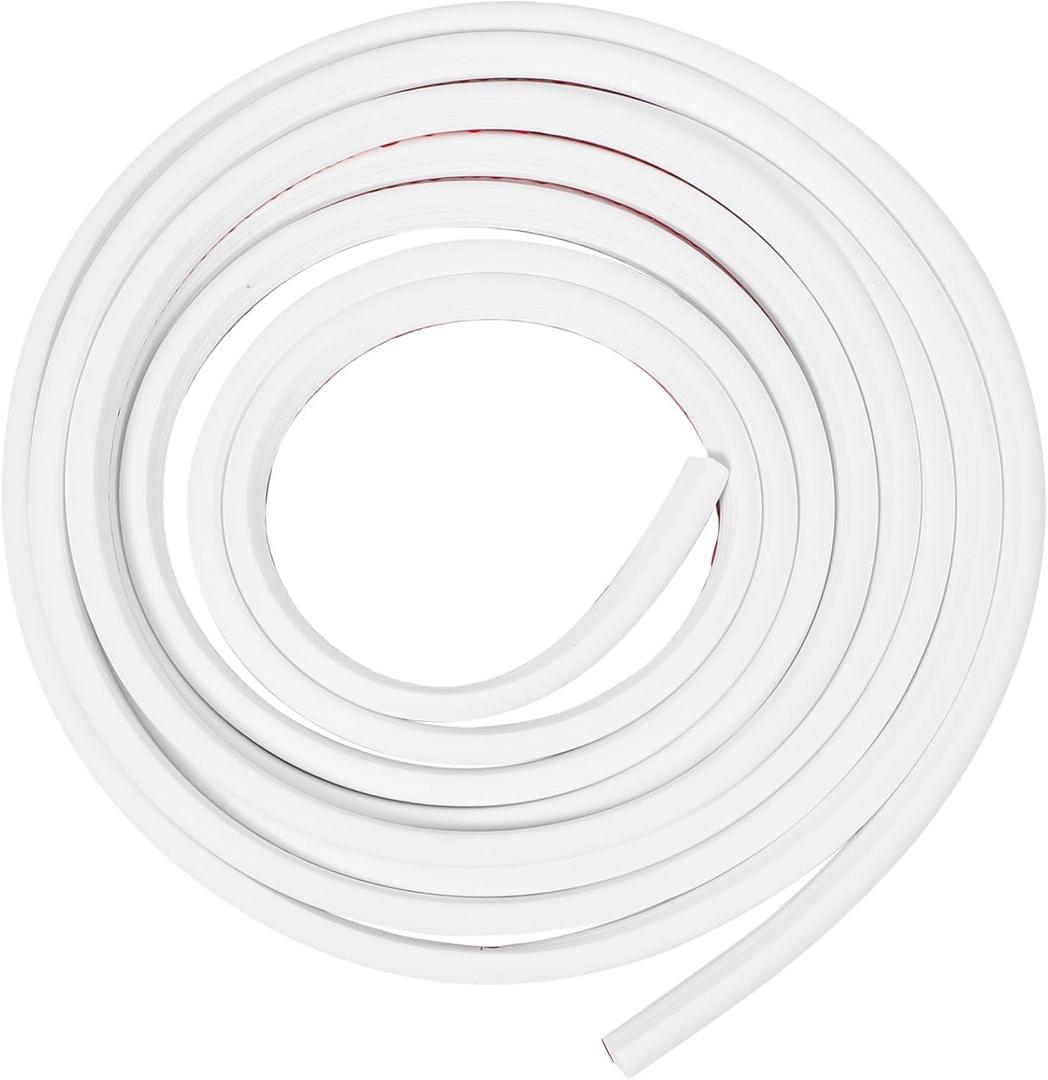 Theftproof Weather Seal Tape Door Frame Seal Strip White Soundproof Weatherstripping for Exterior Doors Insulation Noise Dust Blocker Convenient Tear Installation