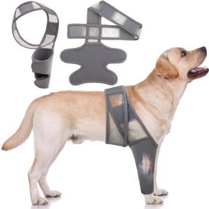 Dog Knee Brace, Breathable Dog Leg Sleeve to Stop Licking, Adjustable Elbow Pads for Dogs Front Back Leg, Dog Elbow Protector for Post-Surgery Recovery Elbow Injuries, Medium, Grey