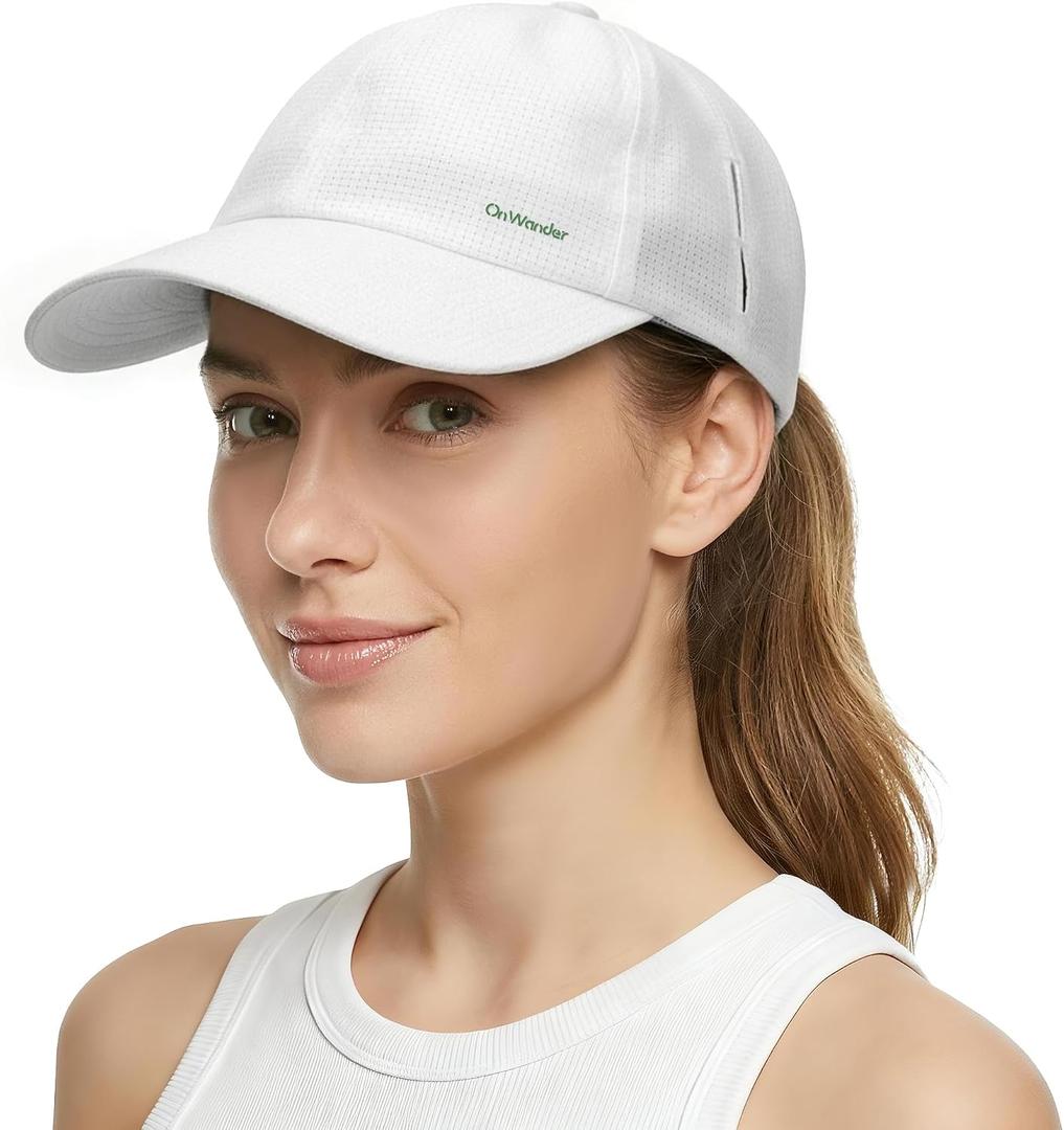 Performance Running Hat for Women Men UPF 80+ Baseball Cap, Lightweight Breathable Cooling Mesh Quick Dry for Golf