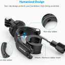Handlebar Bike Pole Mount Motorcycle Clamp Mount Compatible with GoPro Hero 13 12 11 10 9 8 7 6 5 Session DJI Action Cameras - 360 Degree Rotation