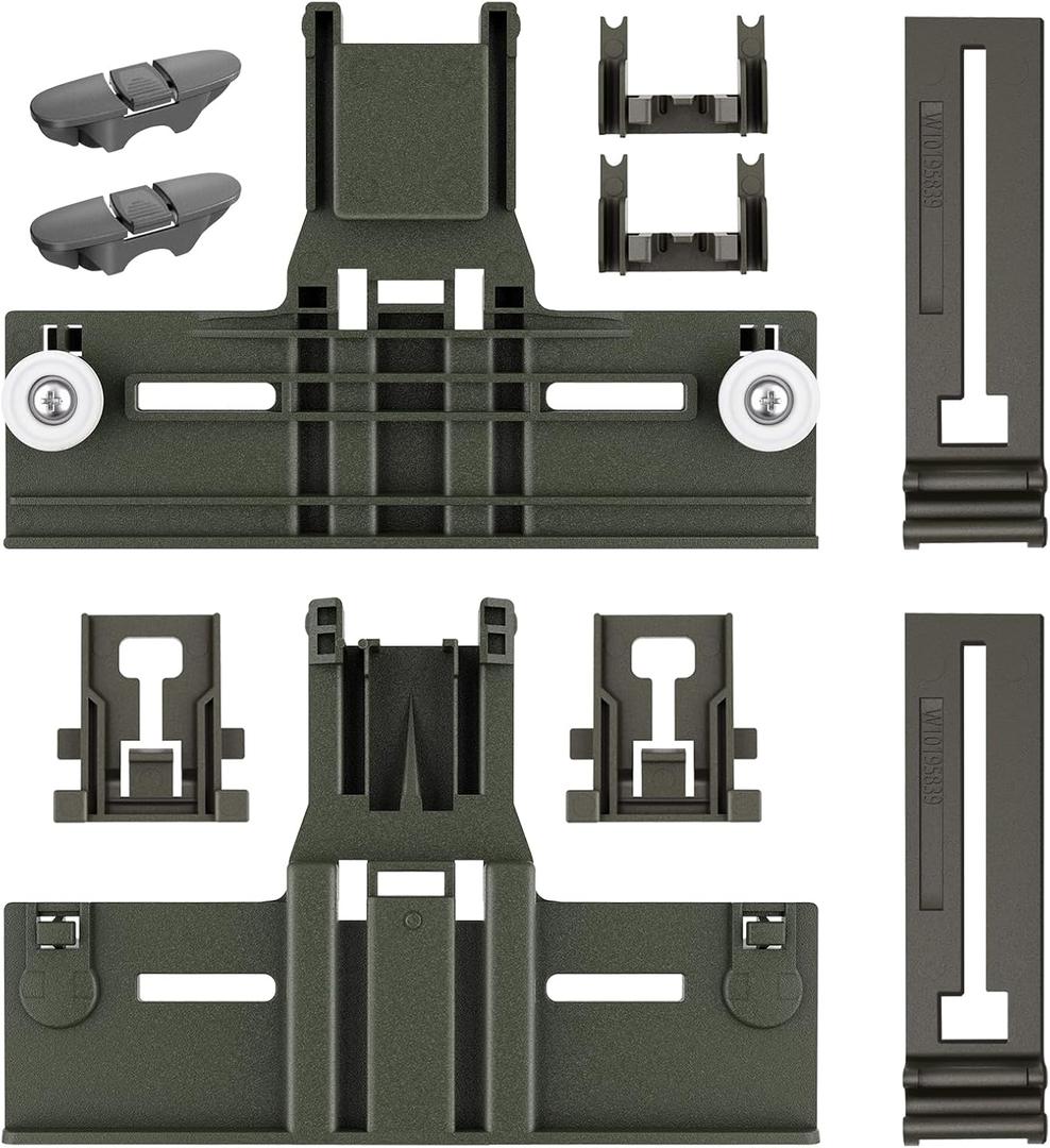 UPGRADED W10350375 W10712395 Dishwasher Top Rack Adjuster Parts For Whirlpool Dishwasher Parts WDT730PAHZ0 WDT970SAHZ0 WDTA50SAHZ0 WDT750SAHZ0 Upper Rack Parts For Kenmore 665 Dishwasher Top Rack Part