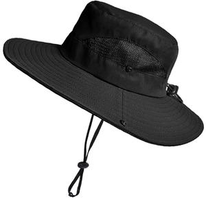 Outdoor Wide-Brim Sun Hat Men Women Sun Protection with Breathable Mesh - Bucket Hat for Fishing, Beach, Hiking, and Travel