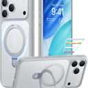 TORRAS Magnetic Ostand for iPhone 17 Pro Max Case, Compatible with MagSafe, 4X Military Grade Protection, Camera Control Button Translucent Slim Phone Case for iPhone 17 Pro Max 6.9", Silver Gray