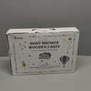 White Wooden Baby Shower Crate Closet, Baby Storage Crate with Handle, Basket for Baby Shower Gifts, Welcome Gift Basket for Newborn Boys Girls, Pregnancy Gifts for New Parents