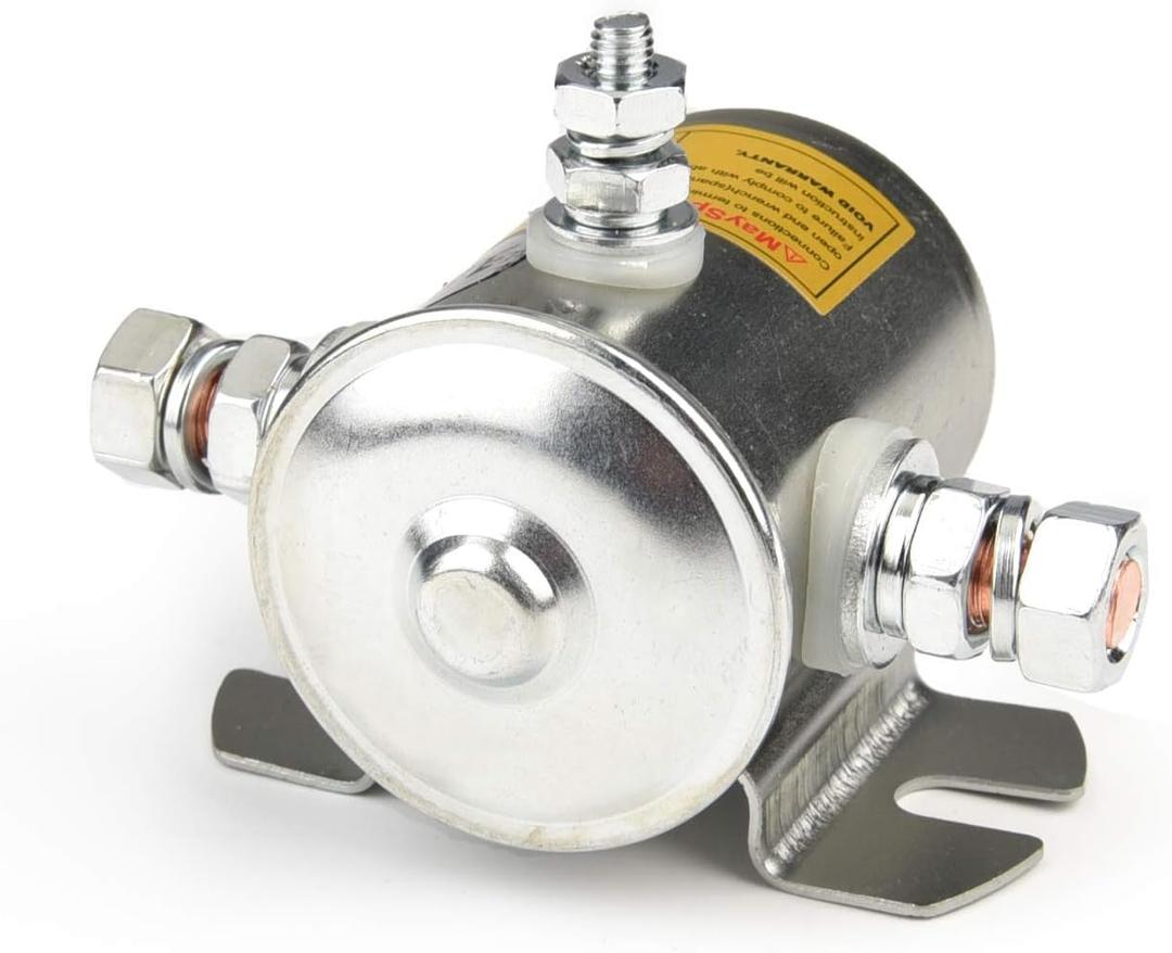 MaySpare Max Transient 200A Trombetta 12V Solenoid Relay 3 Terminal Heavy Duty Winch Marine 24106 SPST 12 Volt Solenoid