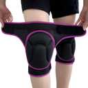 Gardening Knee Pads for Men/Women, Breathable Garden Kneepads with Mesh Fabric for Cleaning Houses Scrubbing Floors, Lightweight Elastic Yard Work Knee Protector for Kneeling Crawling Working, Pink M (1 pair)