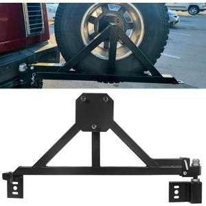 ECOTRIC Tire Carrier Mount Compatible with All Hummer H2 w/Drop Down Option Black, Heavy Duty