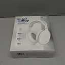 SoundPlay Foldable Wireless Headphones, Bluetooth Over-Ear Headset with Built-in Mic, White