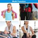 2 x Cooling Towels - 4 Pack Cooling Towel(40"x12"), Cooling Towels for Neck and Face, Microfiber Soft Breathable Cooling Towel for Hot Weather (Bule/Green/Red/Gray)