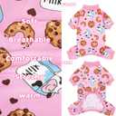 XPUDAC 4 Pieces Dog Pajamas Soft Strechy Puppy Onesies Pet Clothes for Small Medium Dogs Boy Girl Cat Pet Outfit, 153-S
