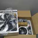 DLLT Caged Ceiling Fan with Lights: 26" Bladeless Fandelier with Light and Remote - Black Industrial Chandelier Fan Light for Bedroon Living Dining Room Kitchen