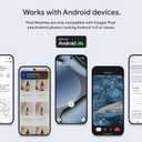 Google Pixel Watch 4 (41mm) - Android Smartwatch with Heart Rate and Sleep Tracking - 30-Hour Battery - Fitness Tracking - Google AI - Polished Silver Aluminum Case - Iris Active Band - Wi-Fi