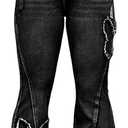 Bell Bottom Jeans for Women Classic Skinny Flared Denim Pants (X-Large,Black)