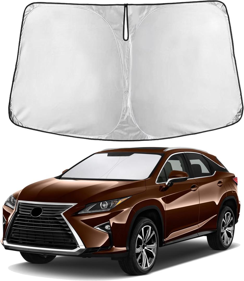 EcoNour Windshield Sunshade Compatible for Lexus RX 350 450h 2016-2020 2021 2022, Sun Visor for Front Windshield & Window Sun Shade Cover, UV Heat Blocker & Protector, Car Accessories