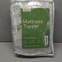 Ultra Soft Full Size Mattress Topper - Viscose Made from Bamboo Pillow Top Mattress Pad for Back Pain Relief - Naturally Cooling for Hot Sleepers, Green