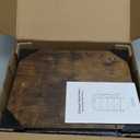 Lazzanto Night Stand Bedside Table Bedroom - Nightstand with Charging Station, Night Stand with LED Light Strip, End Table with U-S-B Ports & AC Outlets, Storage Shelf & 2 Fabric Drawers, Rustic Brown