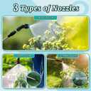 1.35 Gallon Battery Powered Sprayer, Electric Garden Sprayer with Rechargeable Handle, 3 Mist Nozzles, Retractable Wand, Water Pump Sprayer with Adjustable Shoulder Strap for Yard, Lawn and Garden