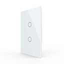 LIVOLO WiFi Touch Wall Switch for Smart Home, Compatible with Alexa & Google Home, Neutral Wire Required, 2 Gang, Tempered Glass Panel, White (120V)