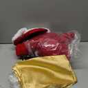 SOMOYA Boys Santa Costume for Kids Child Santa Suit Set Velvet Santa Claus Costume Christmas Santa Suit for Kids 6pcs Set (Medium, Red)