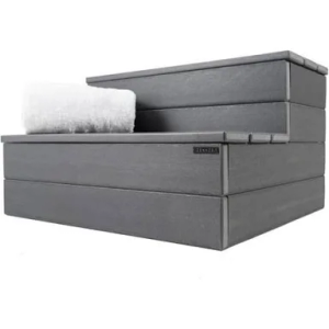 Hot Tub Steps,Wood Looking Plastic Steps for Hot Tub,Top Waterproof Hot Tub Stairs,Safe and Non-Slip Spa Steps,Upgrade Heavy Duty Outdoor Steps,Suitable for Any Size Hot Tub