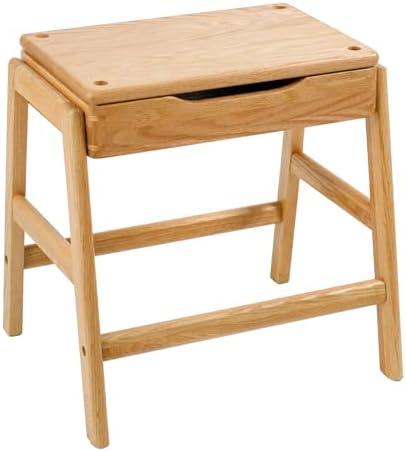 Towood Lifee Barstool, Wooden Counter Height Bar Stools, Backless 18 Inch Stool, Stackable Kitchen Stool Chair, Vanity Stool with Storage for Dining Room, Living Room, Bedroom, Natural