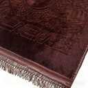 JE JOUE Luxury Islamic Prayer Mat with Tasbih Beads - Extra Thick Large Padded Sajadah for Men, Women & Kids, Soft Non-Slip Muslim Prayer Rug for Eid, Ramadan, Travel(31 "x 47",Dark Coffee)