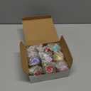 9 Pcs Christmas Glass Reflector Ball Ornament, 1.6'' Hanging Decoration, Multicolored Glass Ball for Vintage Tree Decor, Party Flower Arrangement