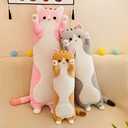 shangman Lovely Plush Cat Doll Cute Cartoon Soft Stuffed Kitten Long Throw Sleeping Pillow Doll Toy Gift for Kids Girlfriend Multiple Size (Pink,50cm/19.6in)