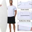 Yundobop Men's Athletic Workout T-Shirt Breathable Short Sleeve UPF 50+ Running Tee (White, S)