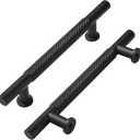 khtumeware 10 Pack 6 Inch(152mm) Drawer Handles Knurled Matte Black Cabinet Pulls Drawer Pulls Kitchen Hardware Kitchen Handles for Cabinets Cupboard Handles