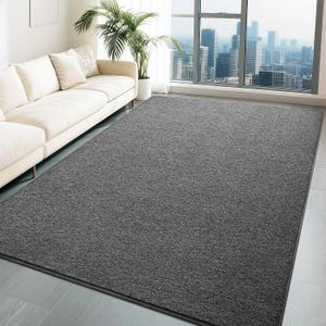 HQAYW 4x6 Area Rugs for Living Room Bedroom, Modern Thickened Memory Foam Soft Rug, Indoor Low Pile Minimalist Washable Non Slip Carpets for Kids Girls Boys Nursery Dorm Home Decor, Dark Grey