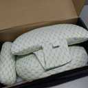 Pregnancy Pillows for Sleeping, Pregnancy Wedge Pillow for Side Sleeping, Pillow Support for Belly, Back and Hips Relief, Breathable and Adjustable W-Shaped Pillows for Pregnant Women