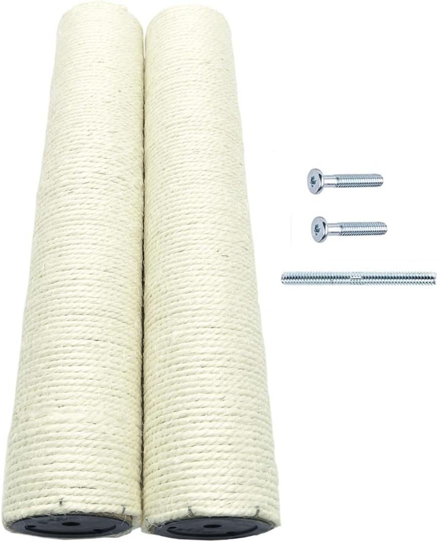 SHENGOCASE 2-Pack 17.7" L, 2.75" Cat Tree Tower Accessories Replacement Post with M8 Bolt, DIY Cat Scratching Post Replacement Part Pole