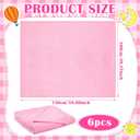 SmoothNovelty 12 Pieces Sleepover Party Supplies Include Soft Throw Blankets and Mattress Sheet(Sheet Only) Pad Covers for Spa Sleepover Slumber Birthday Party Favors (White and Pink)