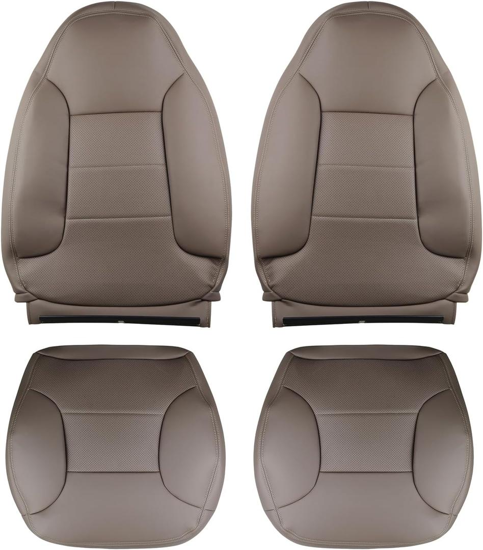 Leather Seat Cover Replacement for Ford with 1992 1993 1994 19951996 Bronco, Driver/Passenger Side Bottom/Back Seat Cover in Tan, Restore Your Seats Using Durable Materials Upgrade Your Ride