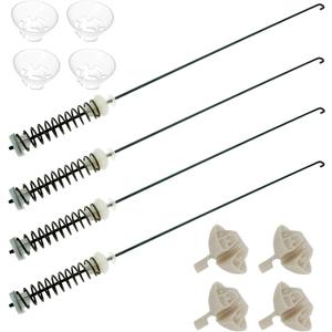 Siwdoy W10780045 Washer Suspension Rod Kit Compatible with Whirlpool Amana NTW4516FW1 NTW4516FW2 NTW4516FW3 WTW4800BQ0 WTW4800BQ1, NTW4605EW0 Amana Suspension Kit, Length: 25.5in