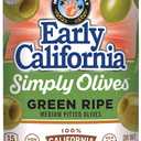 Early California Simply Olives Green Ripe Pitted Olives, Pack of 12, 6 oz Cans (EXP 09/30/29)