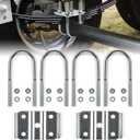 Heavy Duty Trailer U Bolt Kit for 5,200-7,000 lb Trailer Axle | 3" Round Axles | 7" Long U Bolt