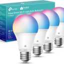 Kasa Smart Light Bulbs, Full Color Changing Dimmable Smart WiFi Bulbs Compatible with Alexa and Google Home, A19, 9W 800 Lumens,2.4Ghz only, No Hub Required, 4 Count (Pack of 1), Multicolor (KL125P4)