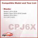 EPAuto CPJ6X (KD45-61-J6X) Cabin Air Filter includes Activated Carbon Replacement for Mazda 3 (2014-2018), Mazda 6 (2014-2021), CX-5 (2013-2025)