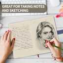 2 Pack Lined Journal Notebook for Women Men, A5 Hardcover Leather Journals with 400 Pages 80 GSM Thick for School Office Writing Business Travel, College Ruled Notebooks with Magnetic Buckle (Sky Blue)