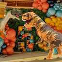 8 Colour Halloween Inflatable Dinosaur Costume Adult Fancy Dinosaur Suit Blow up Trex Costume (Orange, L)