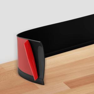 Flexible Baseboard Molding Trim 4" x 15 ft, 20ft 40ft 50ft 60ft 100ft Self-Adhesive Vinyl Wall Base Cove Base, Peel and Stick Rubber Wall Base Molding Trim (Black)