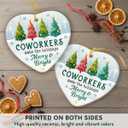 Christmas Ornaments for Coworkers 2025, Coworker Appreciation Gifts, Ceramic Ornaments for Christmas Office Decor, for Office Friends, Colleagues, Work Besties