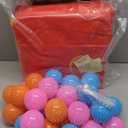 QPAU 3-in-1 Inflatable Bounce House for Toddlers 1-3, Ball Pit & Trampoline, Inflatable Bouncy House with Pump, Safety Net, Indoor & Outdoor Bubble Bouncer Baby Play Yard