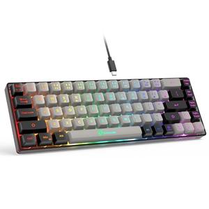 GEODMAER 65% Gaming Keyboard, Wired Backlit Mini Keyboard, Ultra-Compact Anti-Ghosting No-Conflict 68 Keys Membrane Gaming Wired Keyboard for PC Laptop Windows Gamer GEODMAER 65% Gaming Keyboard, Wired Backlit Mini Keyboard, Ultra-Compact Anti-Ghosting No-Conflict 68 Keys Membrane Gaming Wired Keyboard for PC Laptop Windows Gamer