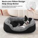 INVENHO Small Dog Bed Washable Orthopedic Calming Warming Durable Pet Bed with Anti-Slip Bottom, S (20"x19"x6")